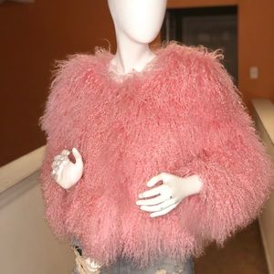 Jackets & Coats - Pink Mongolian Fur Coat Jackets & Coats - Pink Mongolian Fur Coat